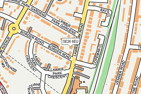 SE26 6EU map - OS OpenMap – Local (Ordnance Survey) SE26 6EU map - OS OpenMap – Local (Ordnance Survey)