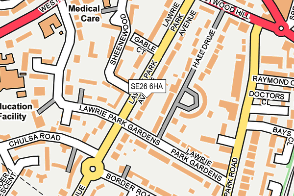 SE26 6HA map - OS OpenMap – Local (Ordnance Survey) SE26 6HA map - OS OpenMap – Local (Ordnance Survey)