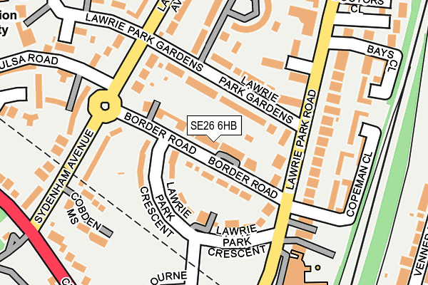 SE26 6HB map - OS OpenMap – Local (Ordnance Survey) SE26 6HB map - OS OpenMap – Local (Ordnance Survey)
