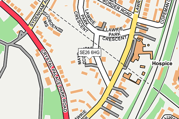 SE26 6HG map - OS OpenMap – Local (Ordnance Survey) SE26 6HG map - OS OpenMap – Local (Ordnance Survey)