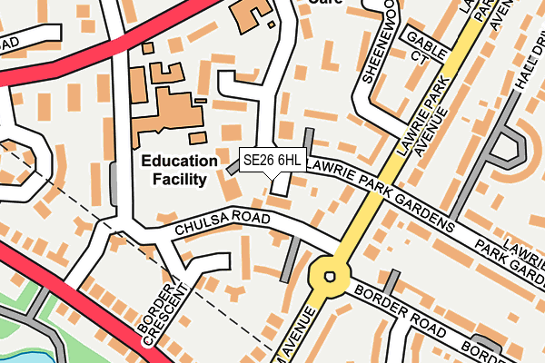 SE26 6HL map - OS OpenMap – Local (Ordnance Survey) SE26 6HL map - OS OpenMap – Local (Ordnance Survey)