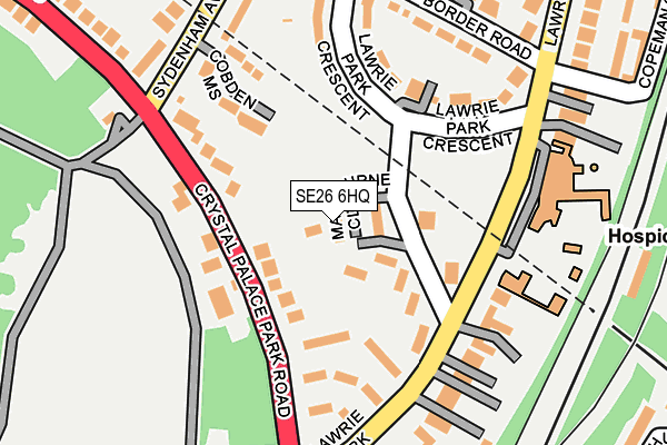 SE26 6HQ map - OS OpenMap – Local (Ordnance Survey) SE26 6HQ map - OS OpenMap – Local (Ordnance Survey)