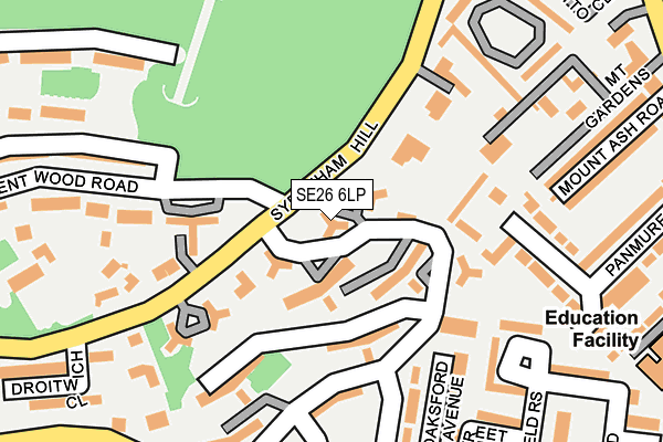 SE26 6LP map - OS OpenMap – Local (Ordnance Survey) SE26 6LP map - OS OpenMap – Local (Ordnance Survey)