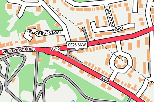 SE26 6NW map - OS OpenMap – Local (Ordnance Survey) SE26 6NW map - OS OpenMap – Local (Ordnance Survey)