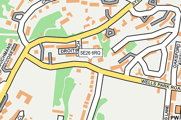 SE26 6RQ map - OS OpenMap – Local (Ordnance Survey) SE26 6RQ map - OS OpenMap – Local (Ordnance Survey)