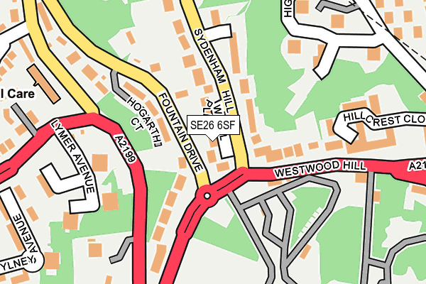 SE26 6SF map - OS OpenMap – Local (Ordnance Survey) SE26 6SF map - OS OpenMap – Local (Ordnance Survey)