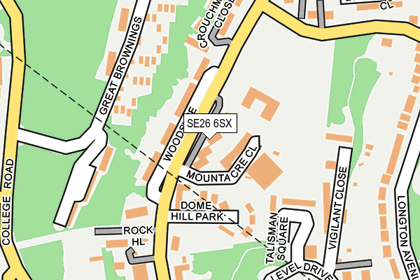SE26 6SX map - OS OpenMap – Local (Ordnance Survey) SE26 6SX map - OS OpenMap – Local (Ordnance Survey)