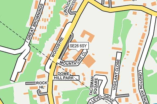 SE26 6SY map - OS OpenMap – Local (Ordnance Survey) SE26 6SY map - OS OpenMap – Local (Ordnance Survey)