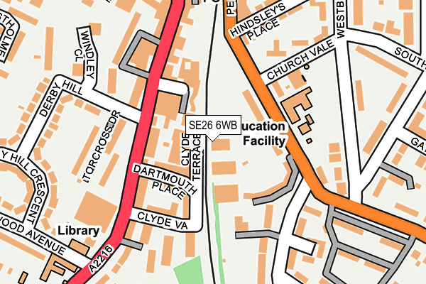 SE26 6WB map - OS OpenMap – Local (Ordnance Survey) SE26 6WB map - OS OpenMap – Local (Ordnance Survey)
