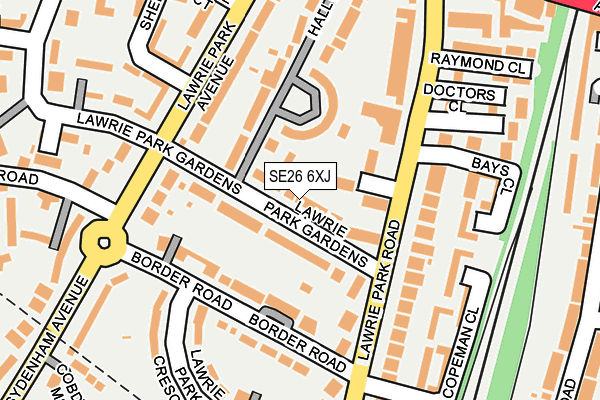 SE26 6XJ map - OS OpenMap – Local (Ordnance Survey) SE26 6XJ map - OS OpenMap – Local (Ordnance Survey)