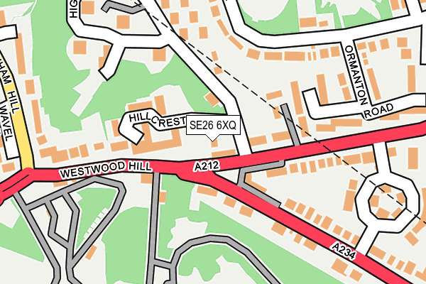 SE26 6XQ map - OS OpenMap – Local (Ordnance Survey) SE26 6XQ map - OS OpenMap – Local (Ordnance Survey)