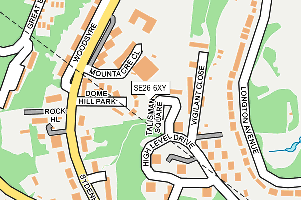 SE26 6XY map - OS OpenMap – Local (Ordnance Survey) SE26 6XY map - OS OpenMap – Local (Ordnance Survey)