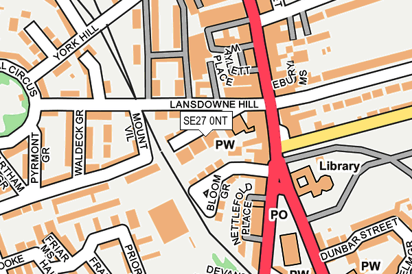 SE27 0NT map - OS OpenMap – Local (Ordnance Survey) SE27 0NT map - OS OpenMap – Local (Ordnance Survey)