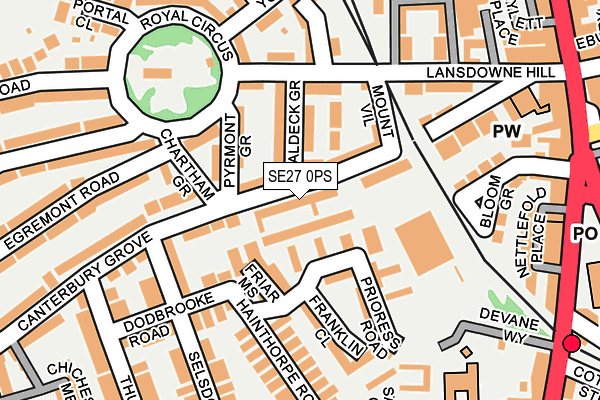 SE27 0PS map - OS OpenMap – Local (Ordnance Survey) SE27 0PS map - OS OpenMap – Local (Ordnance Survey)