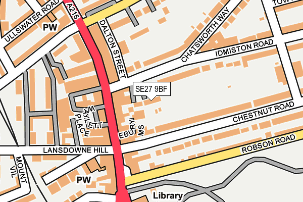 SE27 9BF map - OS OpenMap – Local (Ordnance Survey) SE27 9BF map - OS OpenMap – Local (Ordnance Survey)