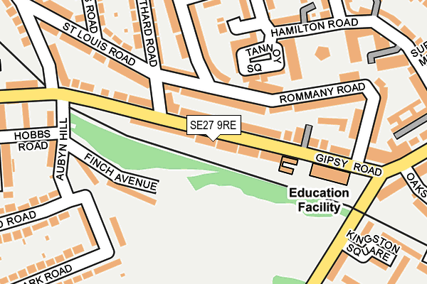 SE27 9RE map - OS OpenMap – Local (Ordnance Survey) SE27 9RE map - OS OpenMap – Local (Ordnance Survey)