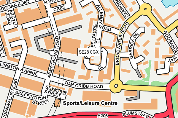 SE28 0GX map - OS OpenMap – Local (Ordnance Survey) SE28 0GX map - OS OpenMap – Local (Ordnance Survey)