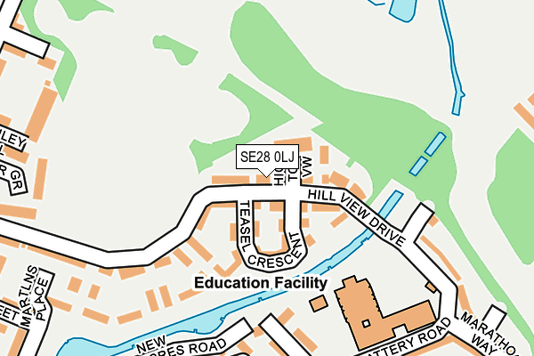 SE28 0LJ map - OS OpenMap – Local (Ordnance Survey) SE28 0LJ map - OS OpenMap – Local (Ordnance Survey)