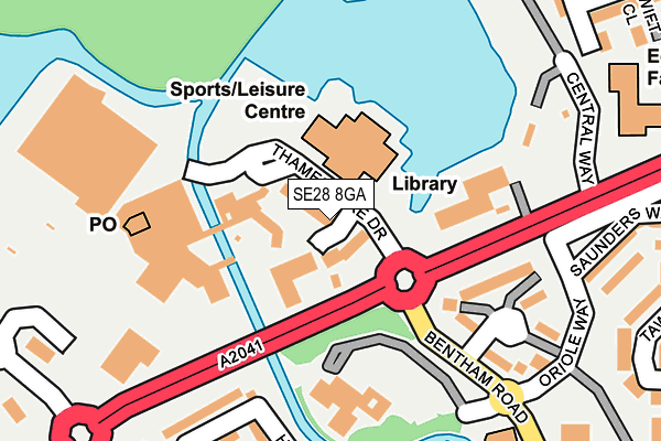 SE28 8GA map - OS OpenMap – Local (Ordnance Survey) SE28 8GA map - OS OpenMap – Local (Ordnance Survey)
