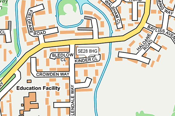 SE28 8HG map - OS OpenMap – Local (Ordnance Survey) SE28 8HG map - OS OpenMap – Local (Ordnance Survey)