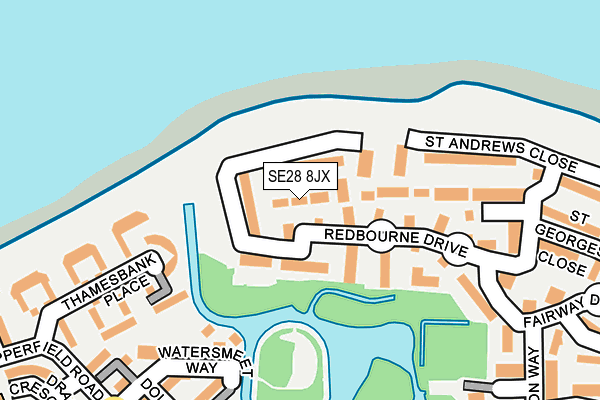 SE28 8JX map - OS OpenMap – Local (Ordnance Survey) SE28 8JX map - OS OpenMap – Local (Ordnance Survey)