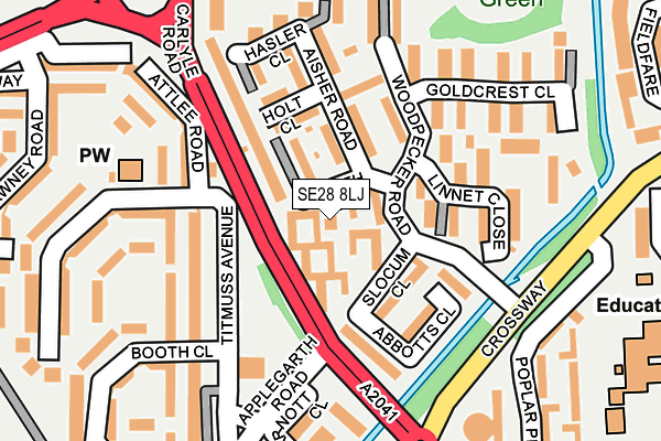 SE28 8LJ map - OS OpenMap – Local (Ordnance Survey) SE28 8LJ map - OS OpenMap – Local (Ordnance Survey)
