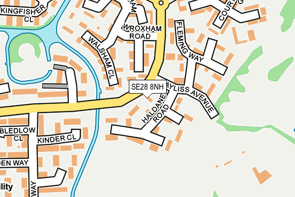 SE28 8NH map - OS OpenMap – Local (Ordnance Survey) SE28 8NH map - OS OpenMap – Local (Ordnance Survey)