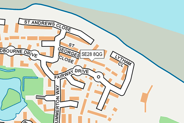 SE28 8QG map - OS OpenMap – Local (Ordnance Survey) SE28 8QG map - OS OpenMap – Local (Ordnance Survey)