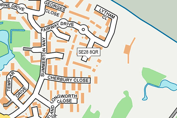 SE28 8QR map - OS OpenMap – Local (Ordnance Survey) SE28 8QR map - OS OpenMap – Local (Ordnance Survey)