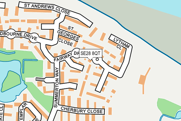 SE28 8QT map - OS OpenMap – Local (Ordnance Survey) SE28 8QT map - OS OpenMap – Local (Ordnance Survey)