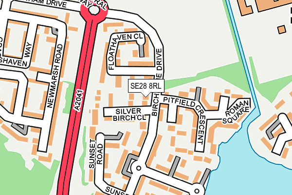 SE28 8RL map - OS OpenMap – Local (Ordnance Survey) SE28 8RL map - OS OpenMap – Local (Ordnance Survey)