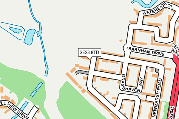 SE28 8TD map - OS OpenMap – Local (Ordnance Survey) SE28 8TD map - OS OpenMap – Local (Ordnance Survey)