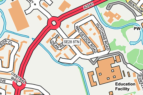 SE28 8TN map - OS OpenMap – Local (Ordnance Survey) SE28 8TN map - OS OpenMap – Local (Ordnance Survey)