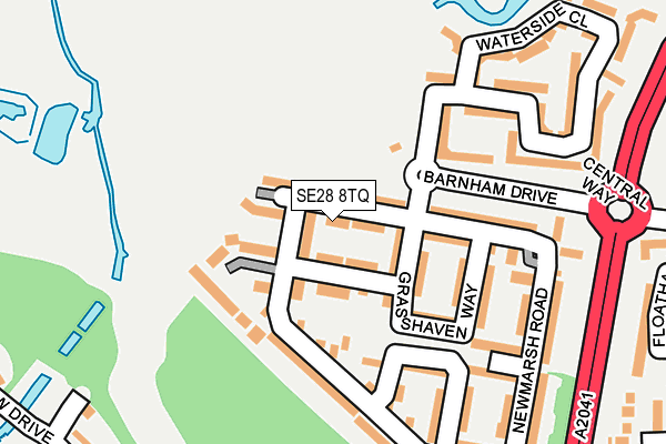 SE28 8TQ map - OS OpenMap – Local (Ordnance Survey) SE28 8TQ map - OS OpenMap – Local (Ordnance Survey)