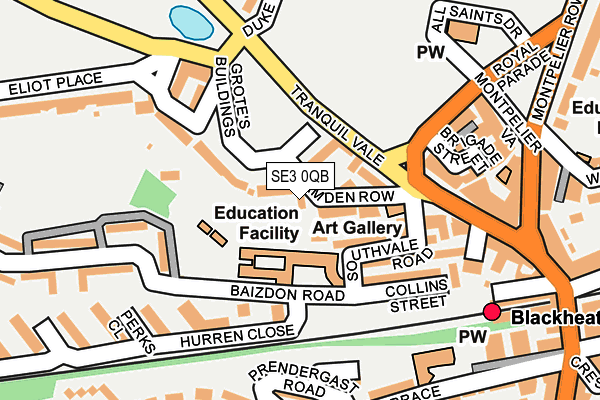 SE3 0QB map - OS OpenMap – Local (Ordnance Survey) SE3 0QB map - OS OpenMap – Local (Ordnance Survey)