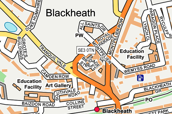SE3 0TN map - OS OpenMap – Local (Ordnance Survey) SE3 0TN map - OS OpenMap – Local (Ordnance Survey)