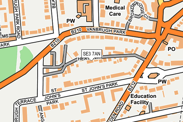 SE3 7AN map - OS OpenMap – Local (Ordnance Survey) SE3 7AN map - OS OpenMap – Local (Ordnance Survey)