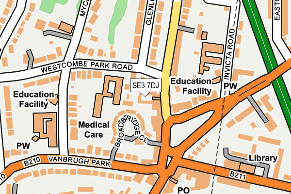 SE3 7DJ map - OS OpenMap – Local (Ordnance Survey) SE3 7DJ map - OS OpenMap – Local (Ordnance Survey)