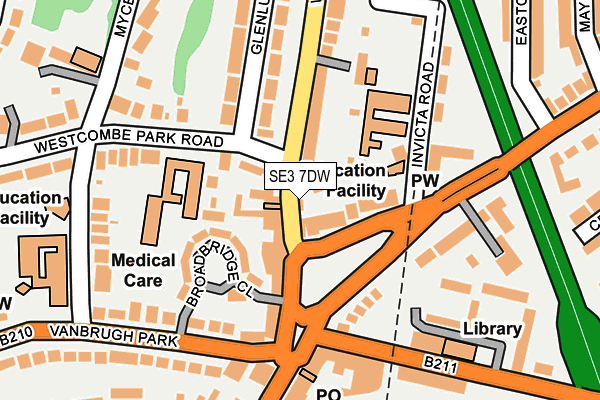 SE3 7DW map - OS OpenMap – Local (Ordnance Survey) SE3 7DW map - OS OpenMap – Local (Ordnance Survey)