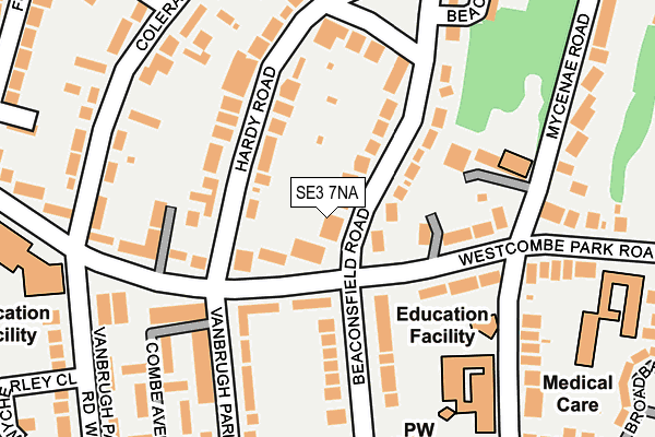 SE3 7NA map - OS OpenMap – Local (Ordnance Survey) SE3 7NA map - OS OpenMap – Local (Ordnance Survey)