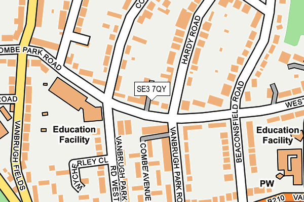 SE3 7QY map - OS OpenMap – Local (Ordnance Survey) SE3 7QY map - OS OpenMap – Local (Ordnance Survey)