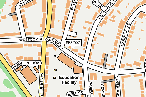 SE3 7QZ map - OS OpenMap – Local (Ordnance Survey) SE3 7QZ map - OS OpenMap – Local (Ordnance Survey)