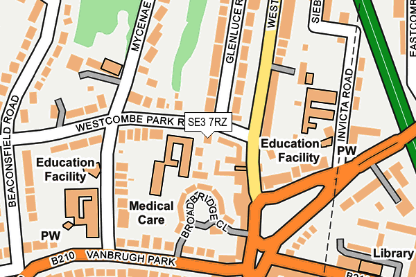 SE3 7RZ map - OS OpenMap – Local (Ordnance Survey) SE3 7RZ map - OS OpenMap – Local (Ordnance Survey)