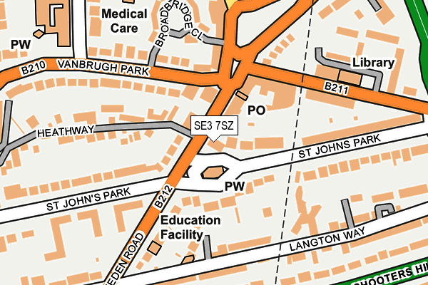 SE3 7SZ map - OS OpenMap – Local (Ordnance Survey) SE3 7SZ map - OS OpenMap – Local (Ordnance Survey)