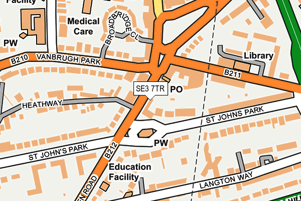 SE3 7TR map - OS OpenMap – Local (Ordnance Survey) SE3 7TR map - OS OpenMap – Local (Ordnance Survey)