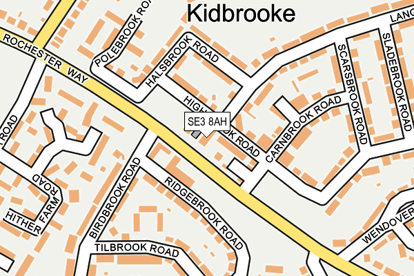 SE3 8AH map - OS OpenMap – Local (Ordnance Survey) SE3 8AH map - OS OpenMap – Local (Ordnance Survey)