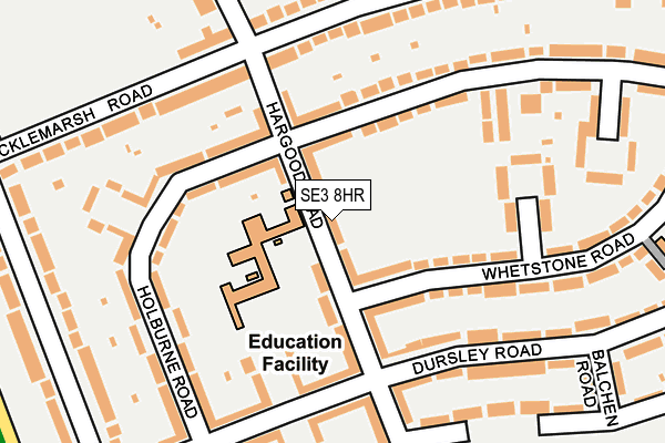 SE3 8HR map - OS OpenMap – Local (Ordnance Survey) SE3 8HR map - OS OpenMap – Local (Ordnance Survey)