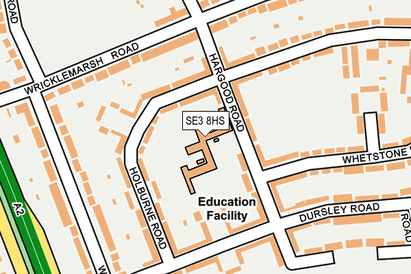 SE3 8HS map - OS OpenMap – Local (Ordnance Survey) SE3 8HS map - OS OpenMap – Local (Ordnance Survey)
