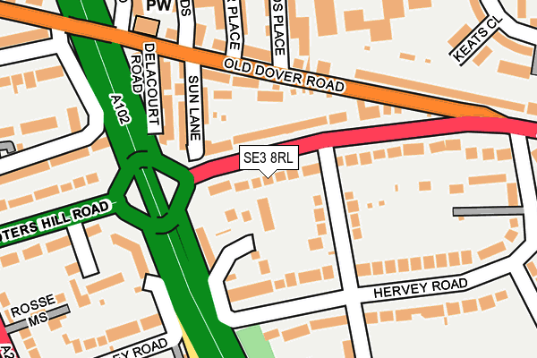 SE3 8RL map - OS OpenMap – Local (Ordnance Survey) SE3 8RL map - OS OpenMap – Local (Ordnance Survey)