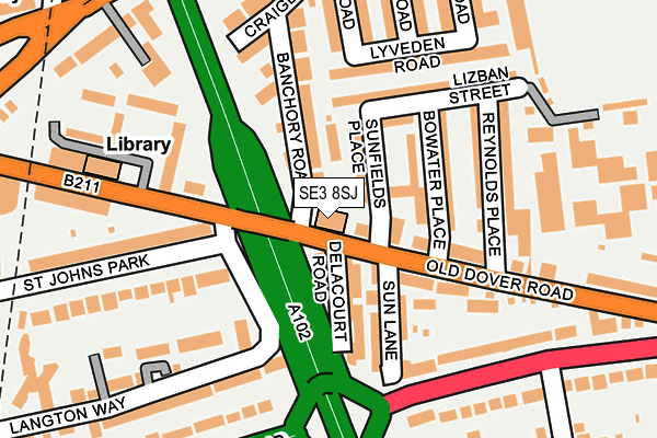 SE3 8SJ map - OS OpenMap – Local (Ordnance Survey) SE3 8SJ map - OS OpenMap – Local (Ordnance Survey)